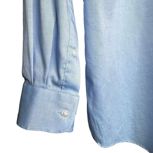 Nordstrom Blue Cotton Traditional Fit Button Down Shirt - Picture 8 of 11